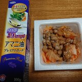 毎日食べようアマニ油！キムチ納豆のアマニ油和え